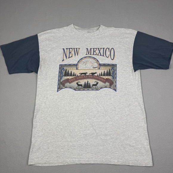 Vintage Other - Vintage Single Stitch New Mexico The Great Outdoors XL Graphic T-Shirt Gray Navy